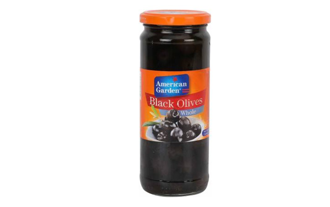 American Garden Black Olives Whole    Pack  450 grams
